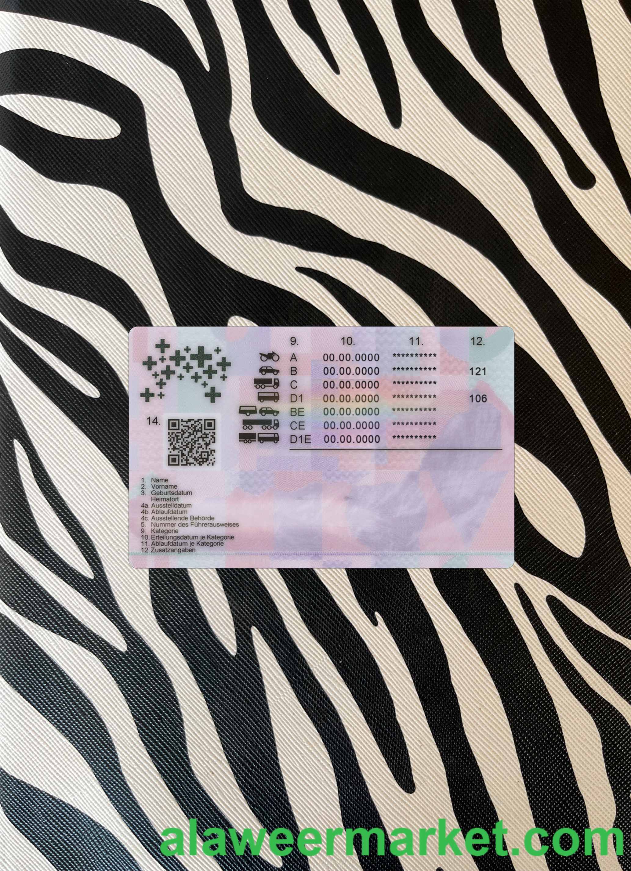 Switzerland driving license 2023-present photolook back